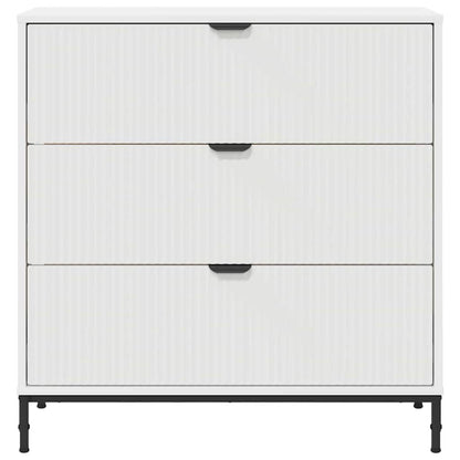 Sideboard mit Schubladen Weiß 79,5 x 33 x 82 cm Holzwerkstoff