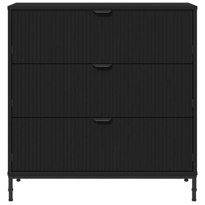 Sideboard Schwarz 79,5 x 33 x 82 cm Holzwerkstoff