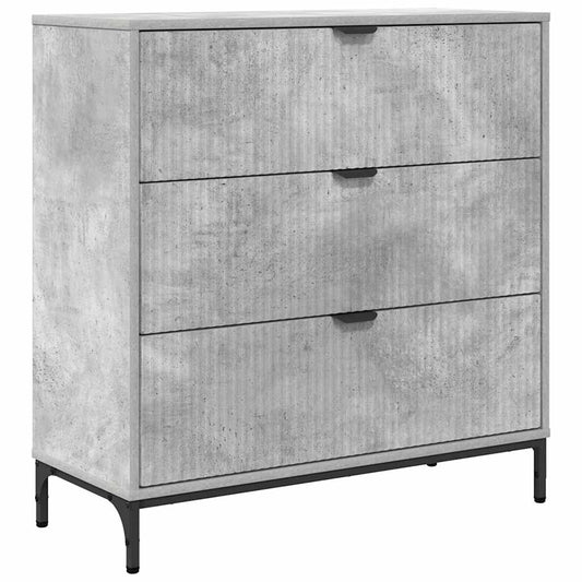 Sideboard Betongrau 79,5 x 33 x 82 cm Holzwerkstoff