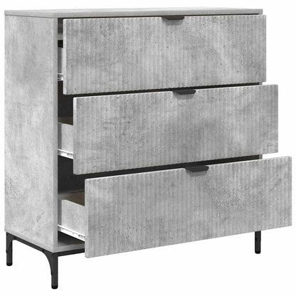 Sideboard Betongrau 79,5 x 33 x 82 cm Holzwerkstoff