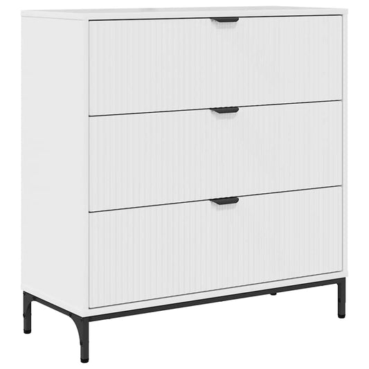 Sideboard Hochglanz-Weiß 79,5 x 33 x 82 cm Holzwerkstoff