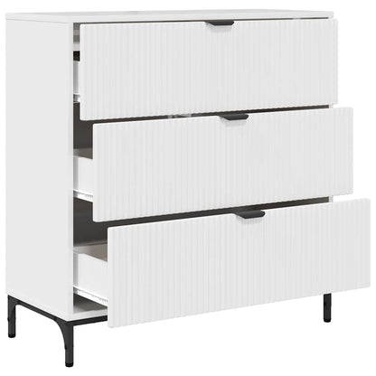 Sideboard Hochglanz-Weiß 79,5 x 33 x 82 cm Holzwerkstoff