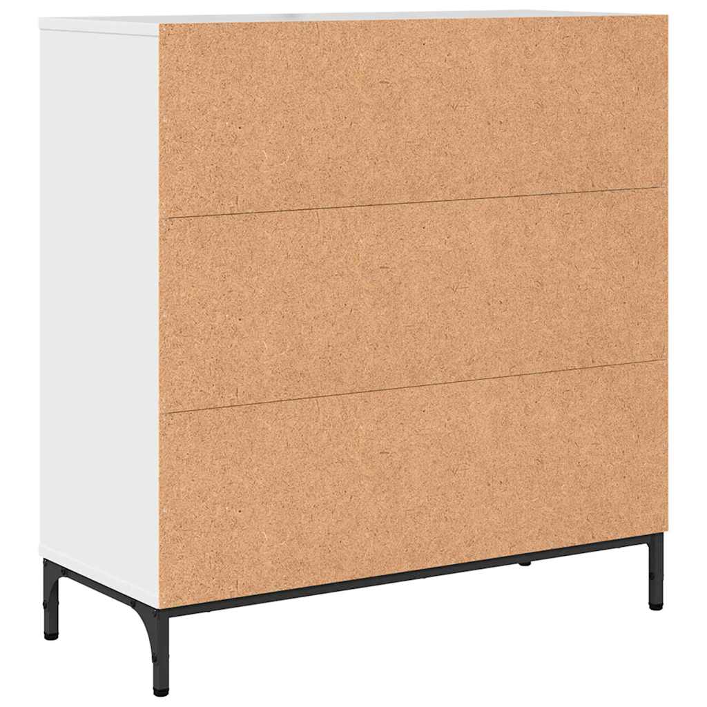 Sideboard Hochglanz-Weiß 79,5 x 33 x 82 cm Holzwerkstoff