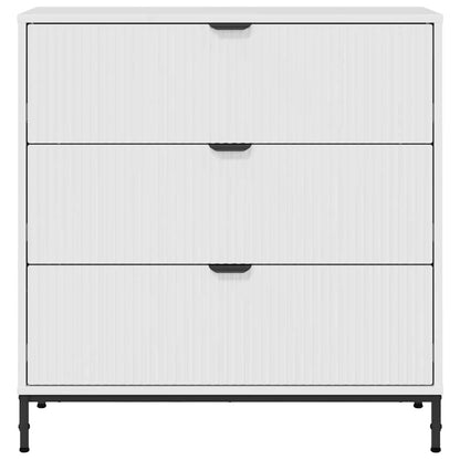 Sideboard Hochglanz-Weiß 79,5 x 33 x 82 cm Holzwerkstoff