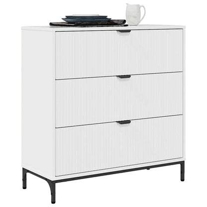 Sideboard Hochglanz-Weiß 79,5 x 33 x 82 cm Holzwerkstoff