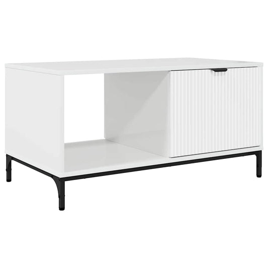 Couchtisch Hochglanz-Weiß 90 x 49 x 46 cm Holzwerkstoff