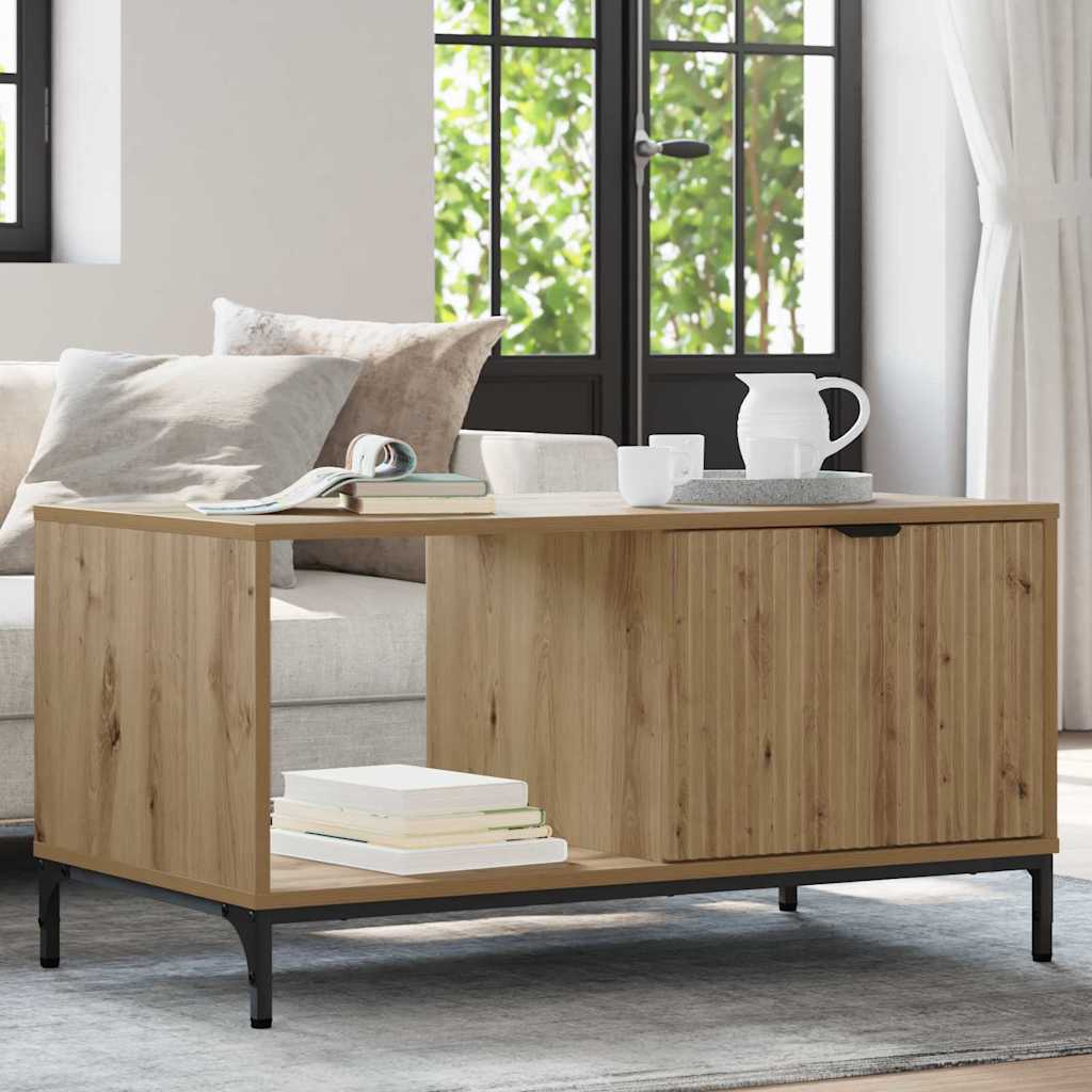 Couchtisch Eiche handwerklich 90 x 49 x 46 cm Holzwerkstoff
