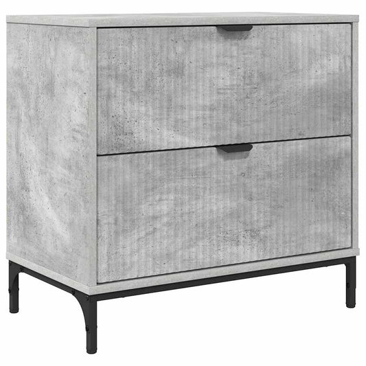 Nachttisch Betongrau 63,5 x 36 x 61 cm Holzwerkstoff
