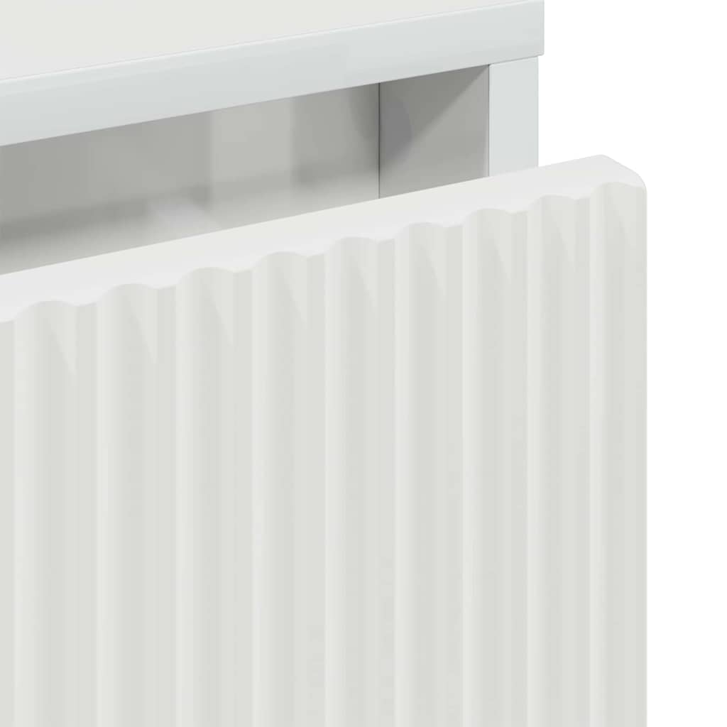 Nachttisch Hochglanz-Weiß 63,5 x 36 x 61 cm Holzwerkstoff