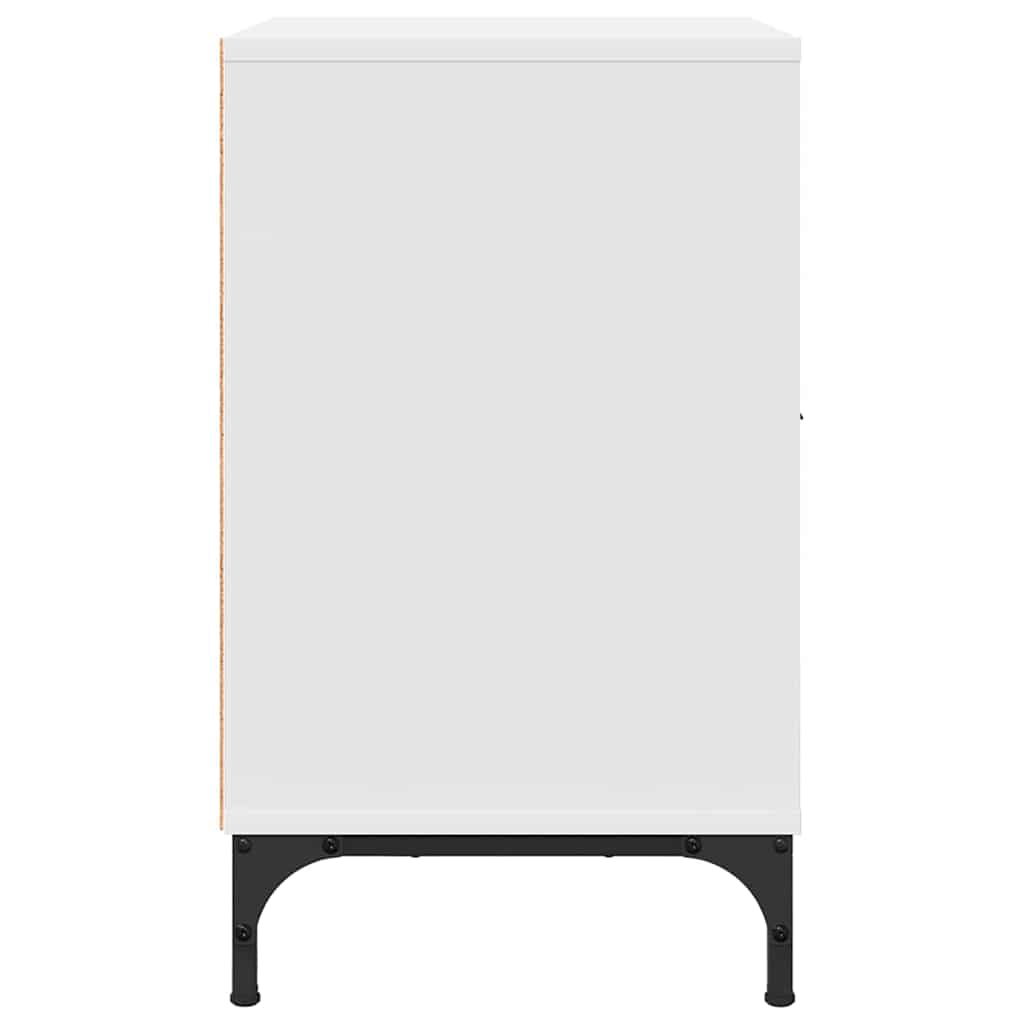 Nachttisch mit Schubladen Weiß 49 x 36 x 61 cm Holzwerkstoff