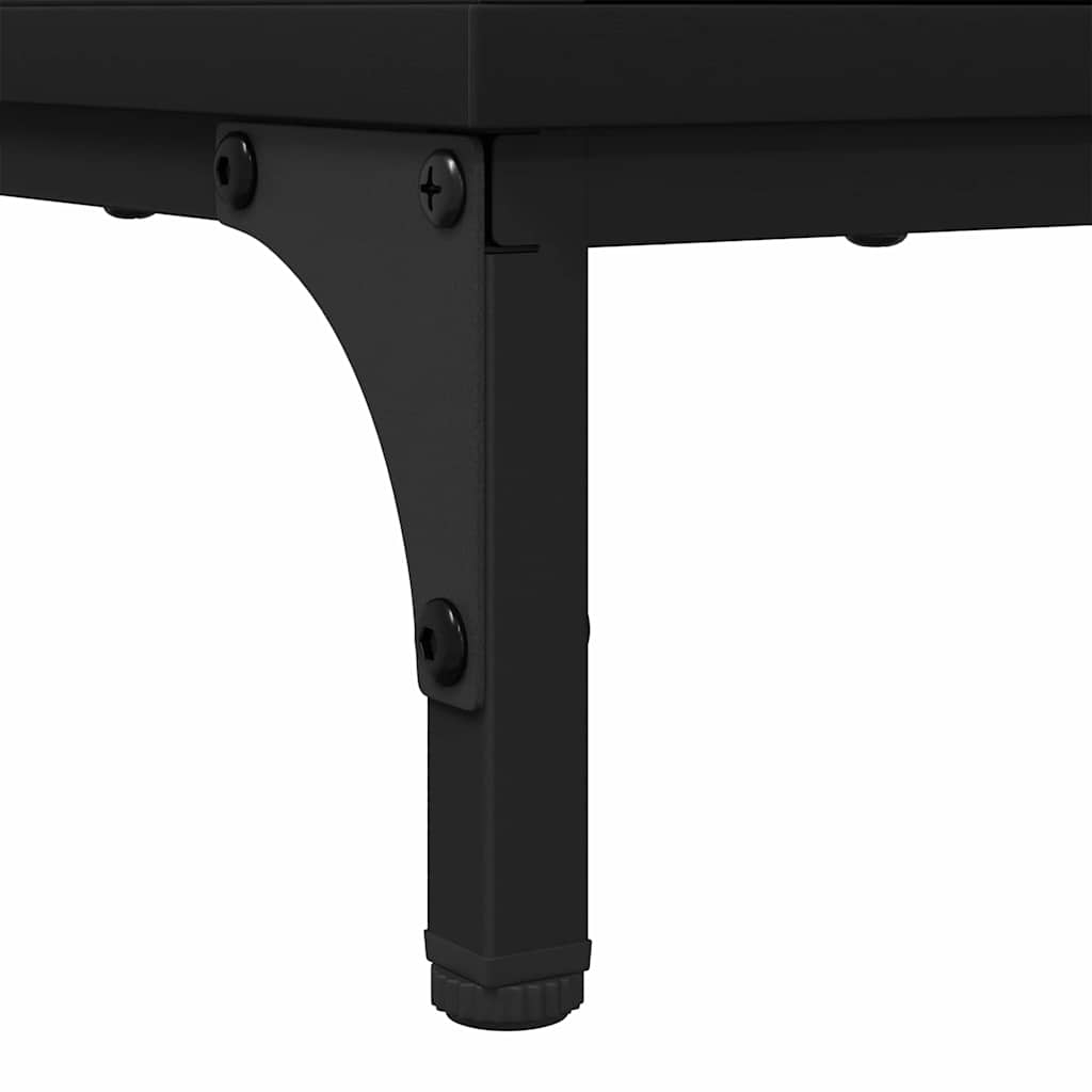 Nachttisch mit Schubladen Schwarz 49 x 36 x 61 cm Holzwerkstoff