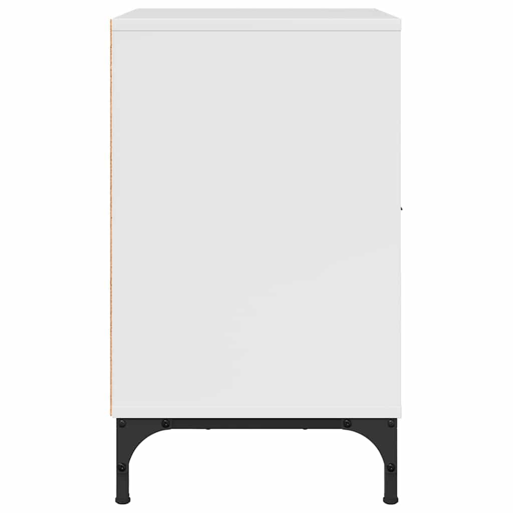 Nachttisch Hochglanz-Weiß 49 x 36 x 61 cm Holzwerkstoff