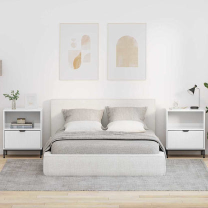 Nachttische 2 pcs Hochglanz-Weiß 49 x 36 x 61 cm Holzwerkstoff