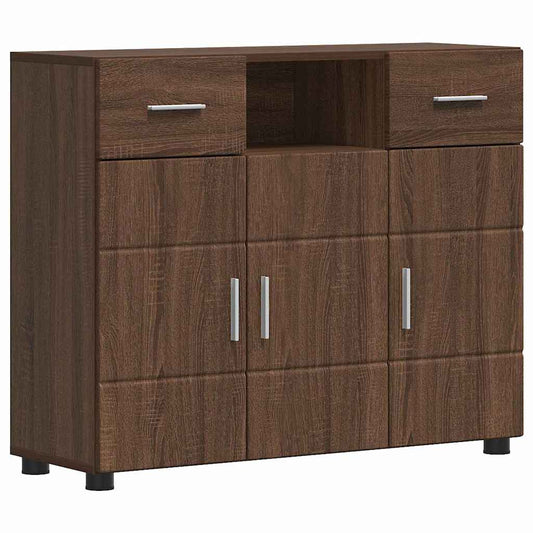 Sideboard Braune Eiche 88.5 x 30.5 x 73 cm Holzwerkstoff