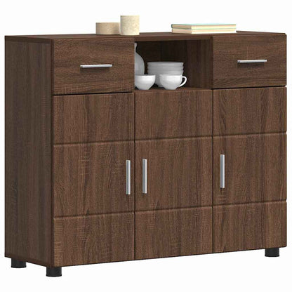 Sideboard Braune Eiche 88.5 x 30.5 x 73 cm Holzwerkstoff