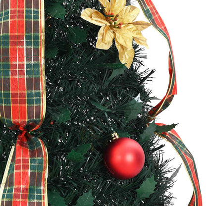 Künstlicher Weihnachtsbaum mit 50 LEDs Grün 120 cm PVC