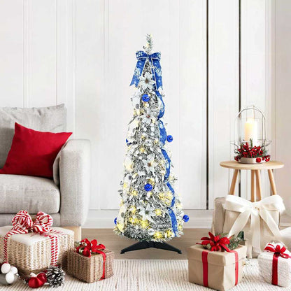 Künstlicher Weihnachtsbaum mit 50 LEDs Grün 120 cm PVC