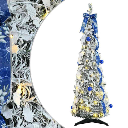 Künstlicher Weihnachtsbaum mit 50 LEDs Grün 120 cm PVC