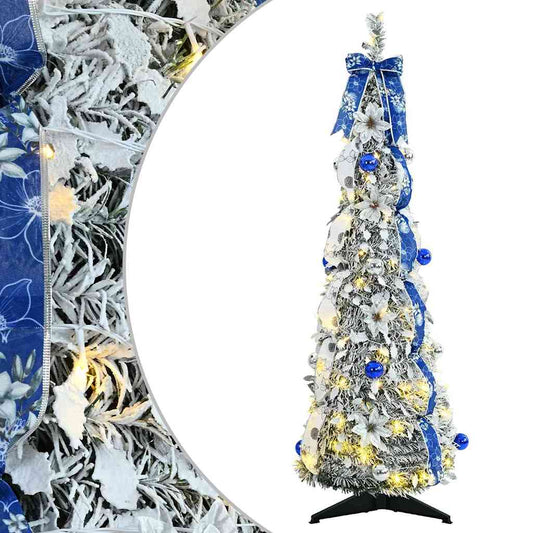 Künstlicher Weihnachtsbaum mit 50 LEDs Grün 120 cm PVC