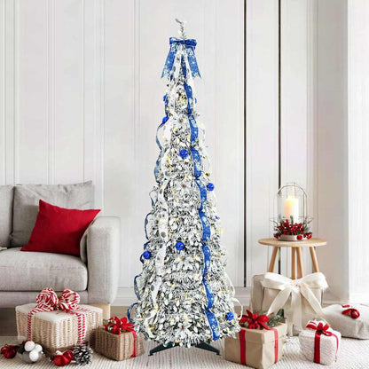 Künstlicher Weihnachtsbaum mit 150 LEDs Grün 180 cm PVC
