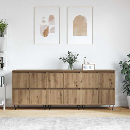 Sideboards 3 pcs Eiche handwerklich 180 x 35 x 70 cm