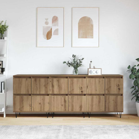 Sideboards 3 pcs Eiche handwerklich 180 x 35 x 70 cm