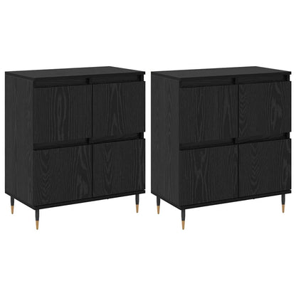 Sideboards 2 pcs Schwarze Eiche 120 x 35 x 70 cm Holzwerkstoff