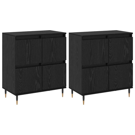 Sideboards 2 pcs Schwarze Eiche 120 x 35 x 70 cm Holzwerkstoff