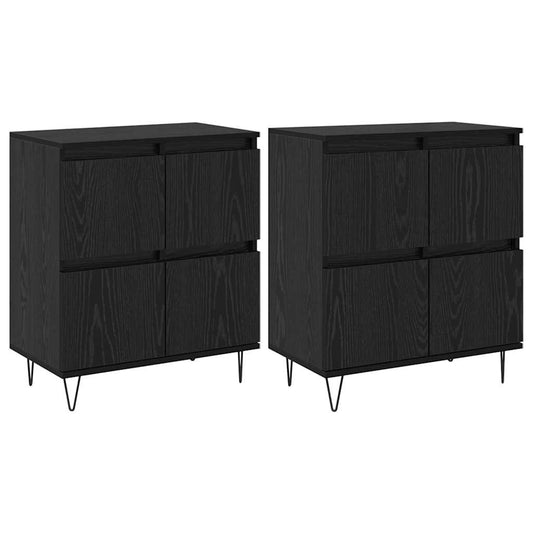 Sideboards 2 pcs Schwarze Eiche 120 x 35 x 70 cm Holzwerkstoff