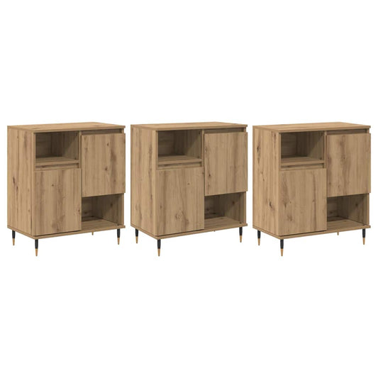 Sideboards 3 pcs Eiche handwerklich 180 x 35 x 70 cm