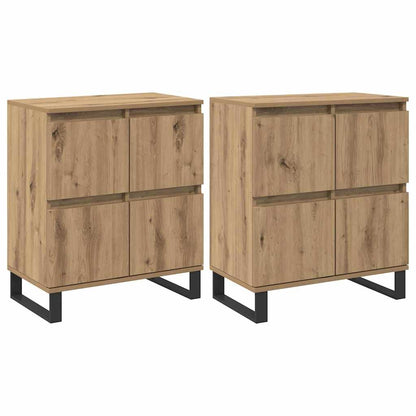 Sideboards 2 pcs Eiche handwerklich 120 x 35 x 70 cm