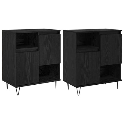 Sideboards 2 pcs Schwarze Eiche 120 x 35 x 70 cm Holzwerkstoff