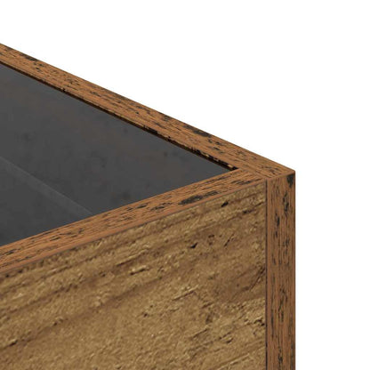 Badschrank Altholz 40 x 40 x 30 cm Ingenieurholz und Glas