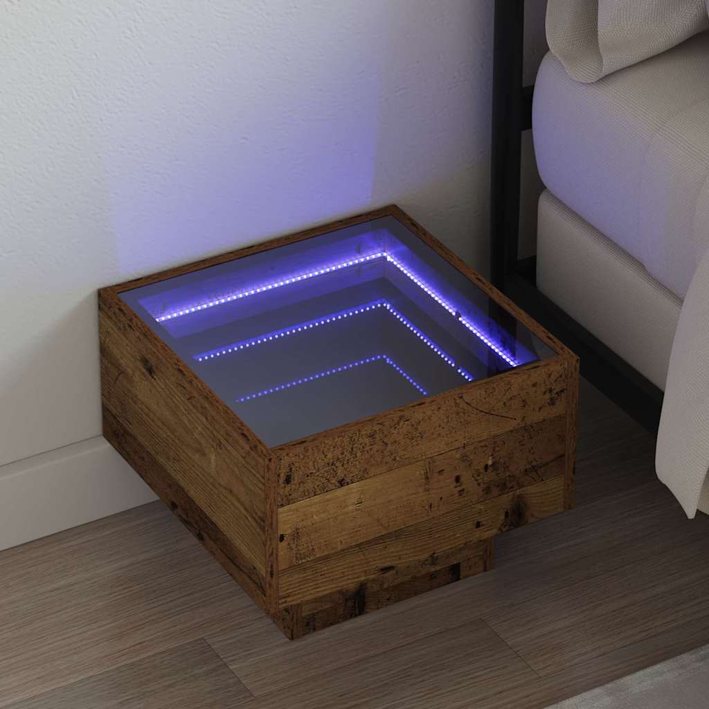 Badschrank Altholz 40 x 40 x 30 cm Ingenieurholz und Glas