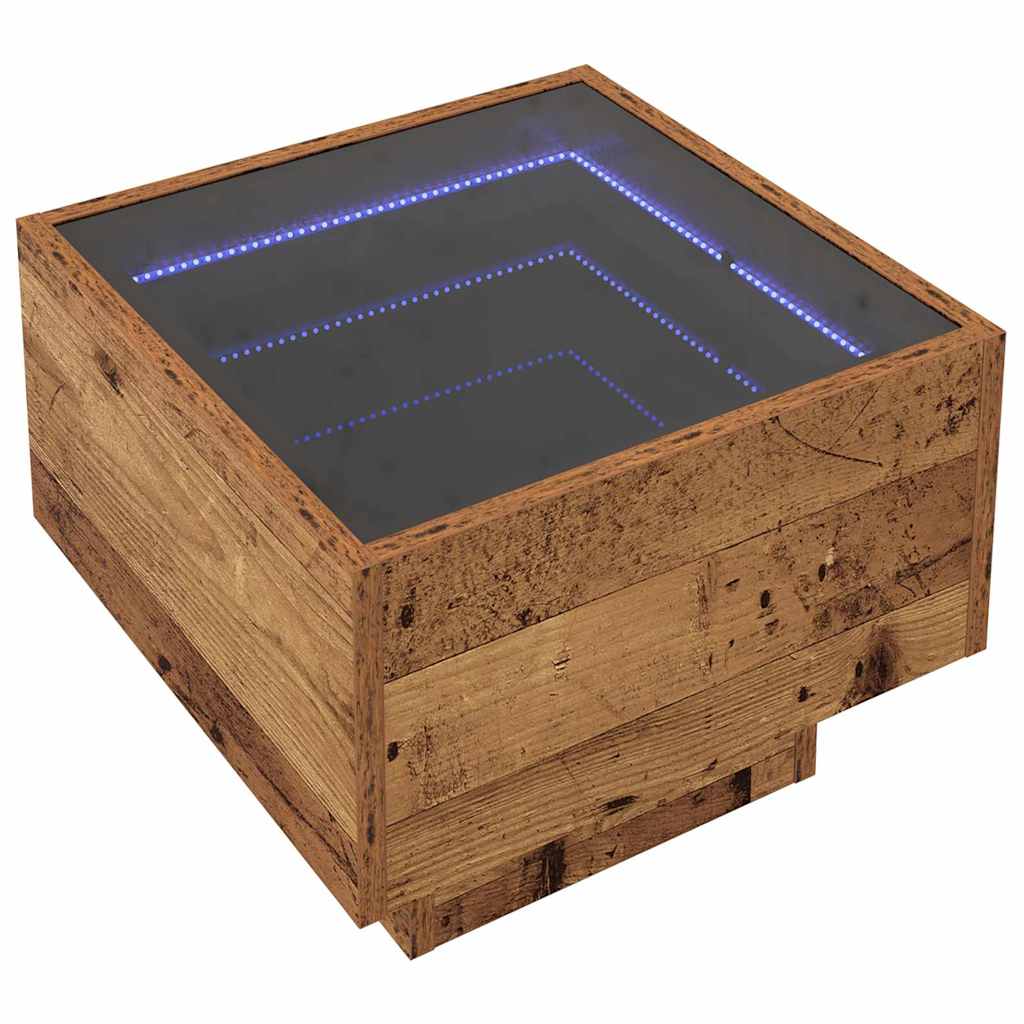 Badschrank Altholz 40 x 40 x 30 cm Ingenieurholz und Glas