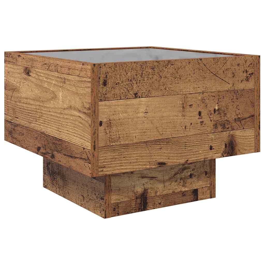 Badschrank Altholz 40 x 40 x 30 cm Ingenieurholz und Glas