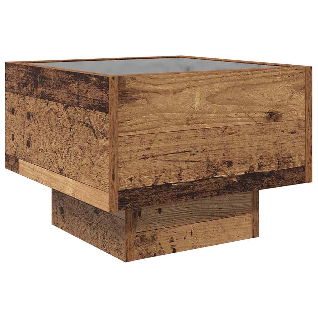 Badschrank Altholz 40 x 40 x 30 cm Ingenieurholz und Glas