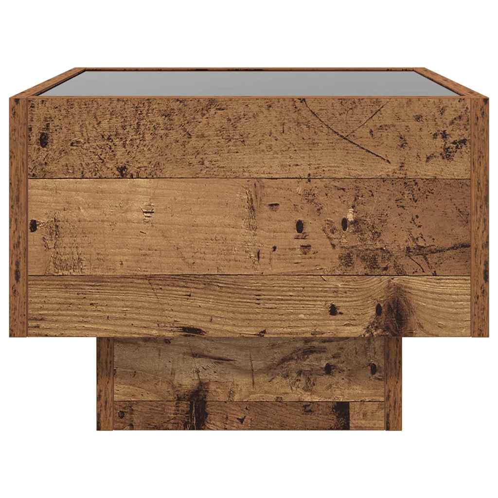 Badschrank Altholz 40 x 40 x 30 cm Ingenieurholz und Glas