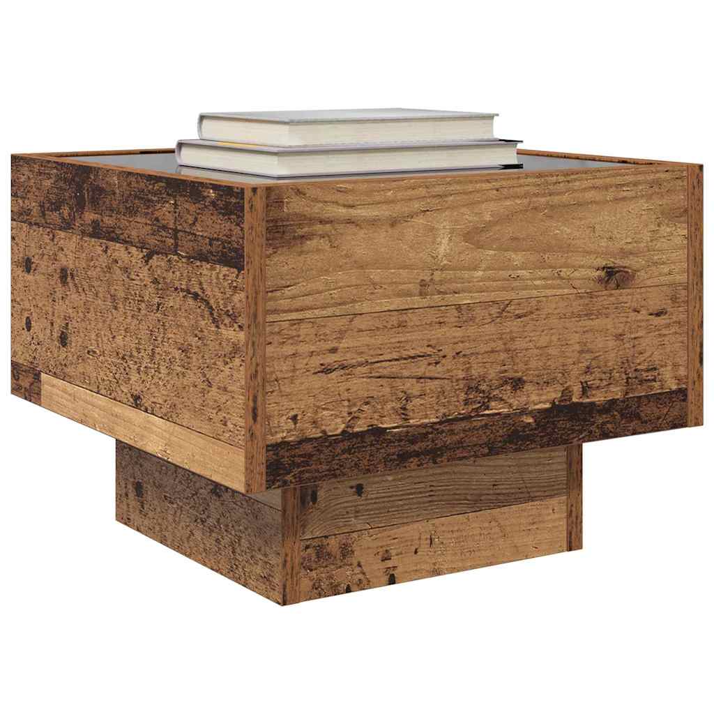 Badschrank Altholz 40 x 40 x 30 cm Ingenieurholz und Glas