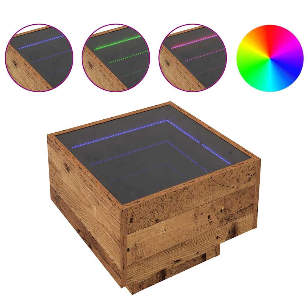 Badschrank Altholz 40 x 40 x 30 cm Ingenieurholz und Glas