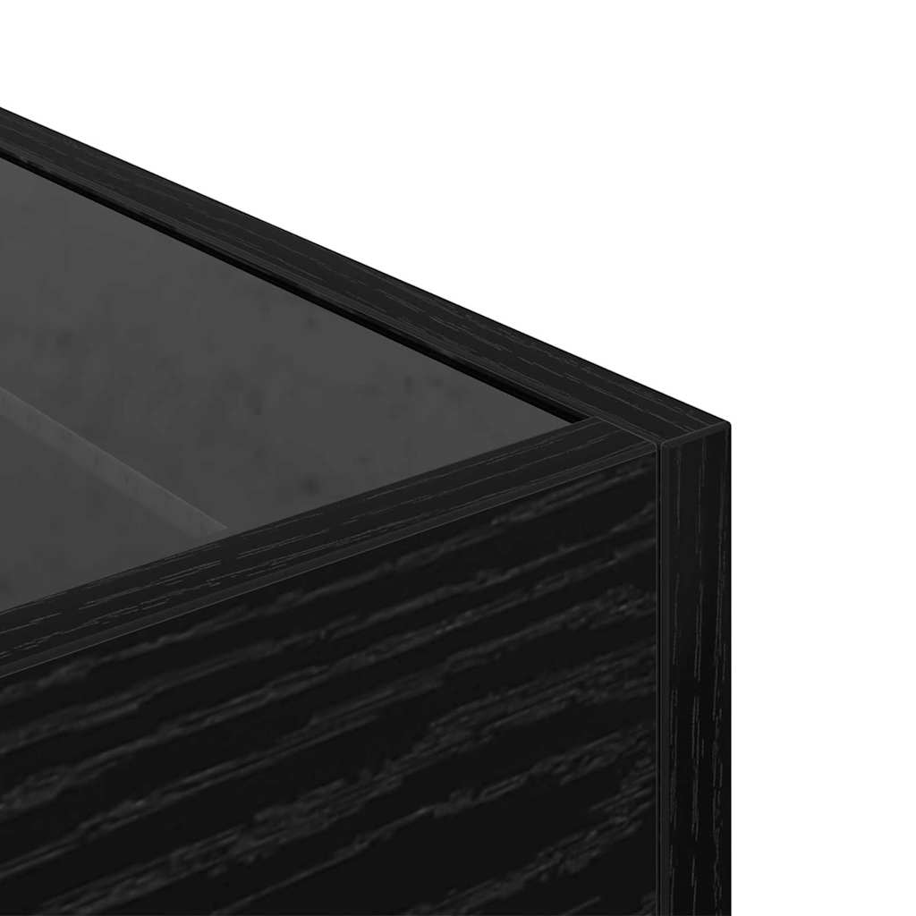 Aufbewahrungsschrank Schwarz Eichen-Optik 40 x 40 x 30 cm