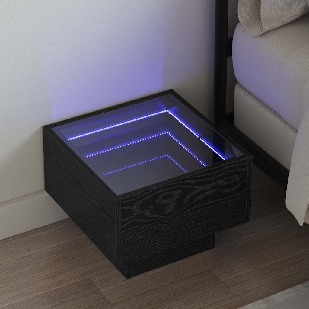 Aufbewahrungsschrank Schwarz Eichen-Optik 40 x 40 x 30 cm