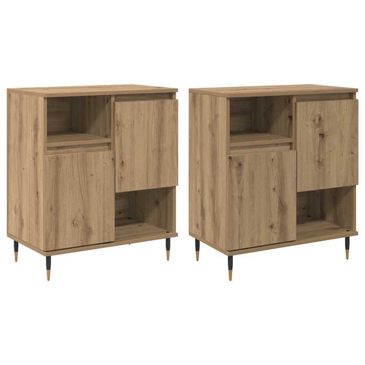 Sideboards 2 pcs Eiche handwerklich 120 x 35 x 70 cm