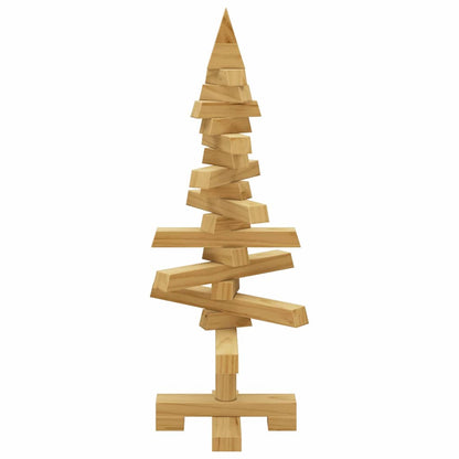 Holz Weihnachtsbaum mit Ständer Braun 60 cm Massivholz Kiefer