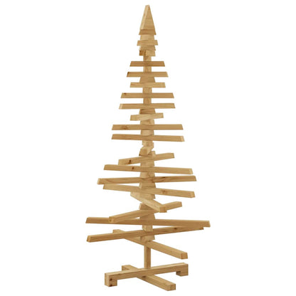 Holz Weihnachtsbaum mit Ständer Braun 120 cm Massivholz Kiefer