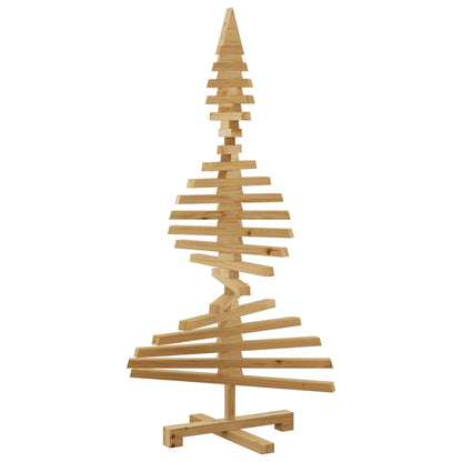 Holz Weihnachtsbaum mit Ständer Braun 120 cm Massivholz Kiefer