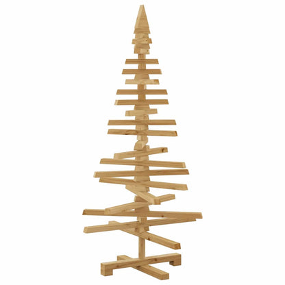 Holz Weihnachtsbaum mit Ständer Braun 120 cm Massivholz Kiefer