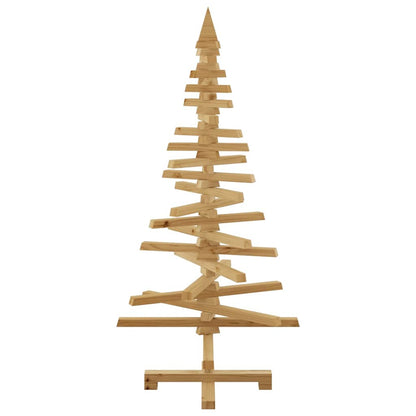 Holz Weihnachtsbaum mit Ständer Braun 120 cm Massivholz Kiefer