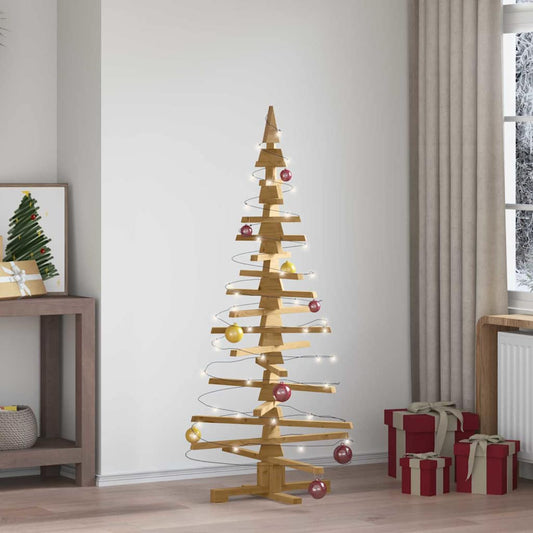 Holz Weihnachtsbaum mit Ständer Braun 150 cm Massivholz Kiefer