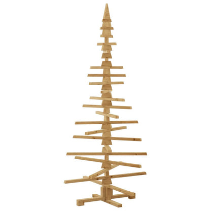 Holz Weihnachtsbaum mit Ständer Braun 180 cm Massivholz Kiefer